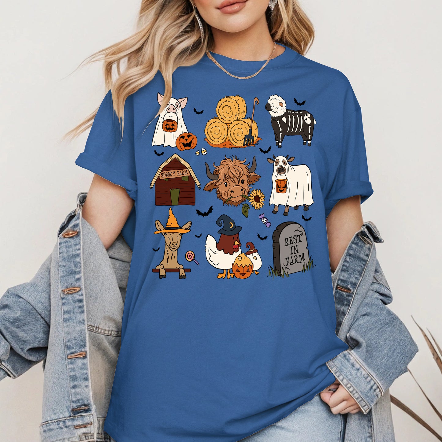 Spooky Cute Halloween Farm Animal Shirt