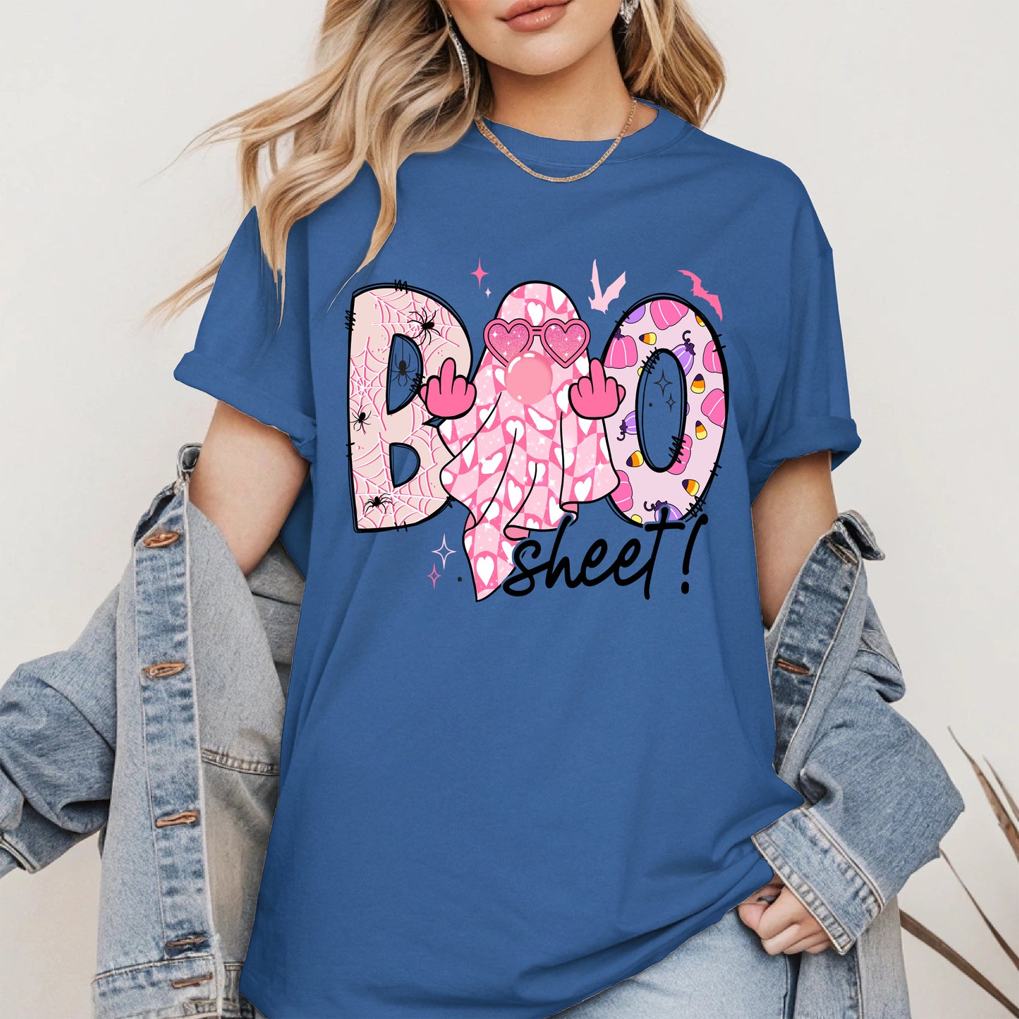 Pink Sassy Ghost Boo Shirt - Cute Halloween Attitude Tee