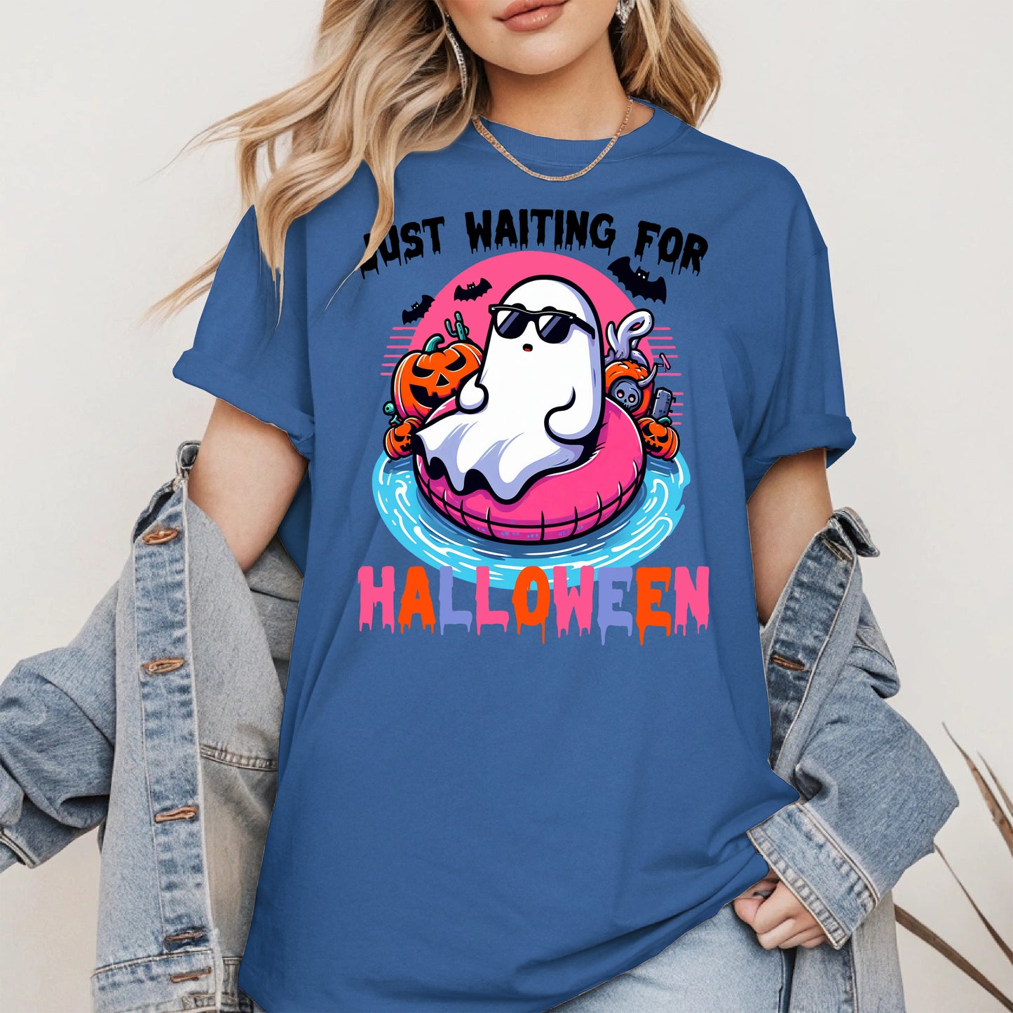 Chill Ghost Halloween Pool Float Shirt