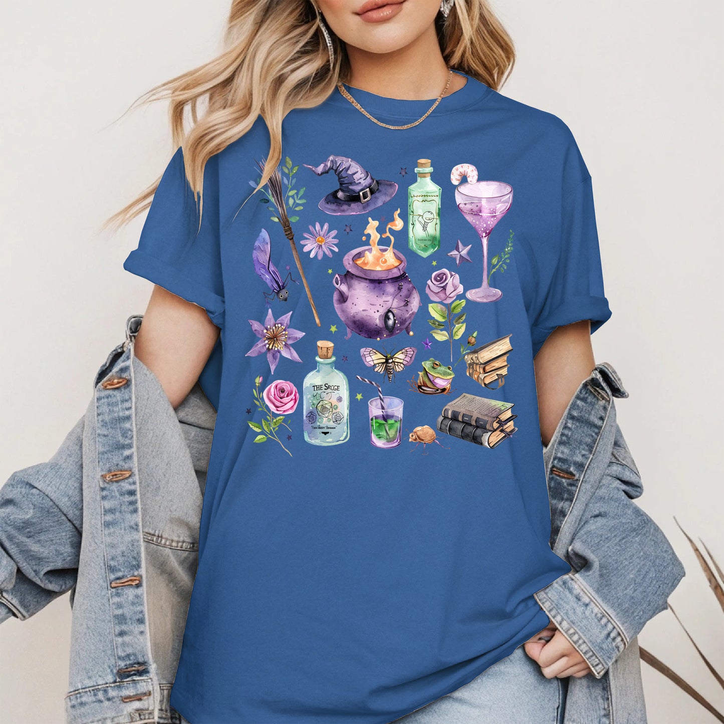Witchy Vibes Watercolor Potion Tee