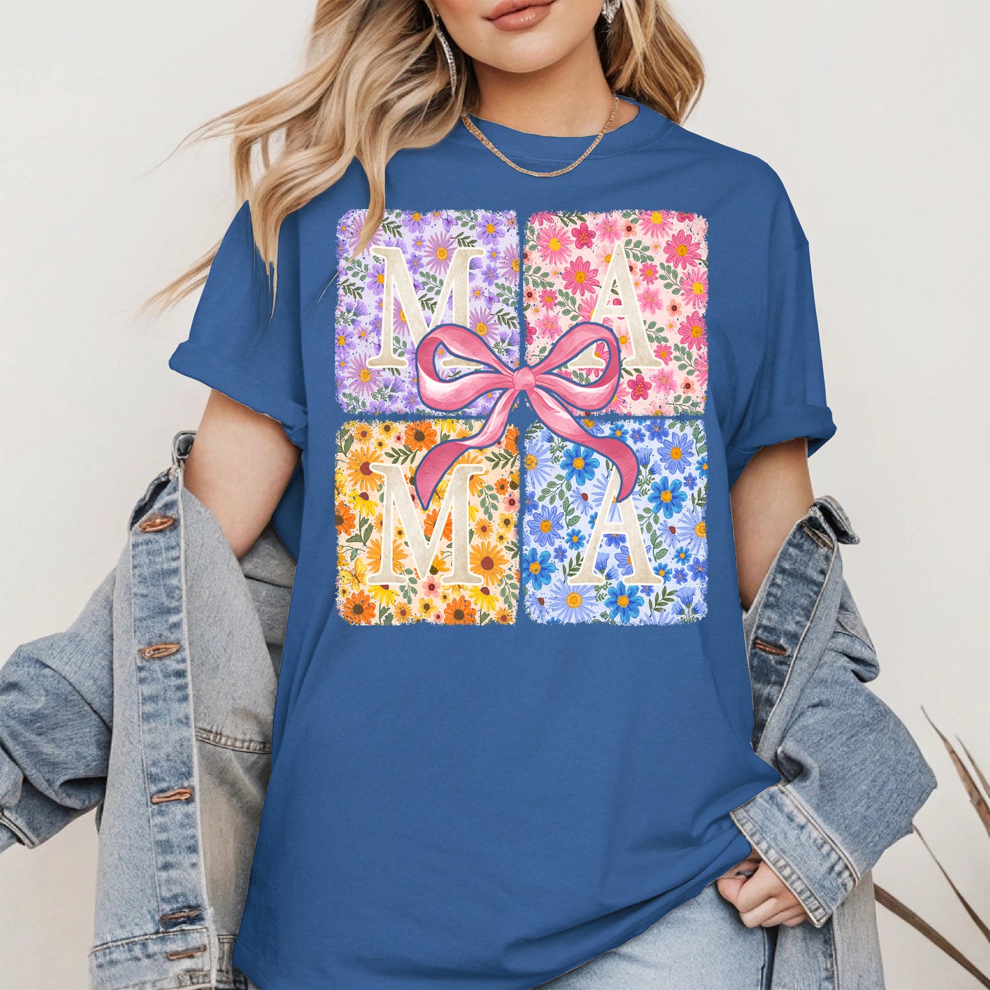 Floral MAMA Shirt Mother Tee Hoodie Sweatshirt Gift for Moms