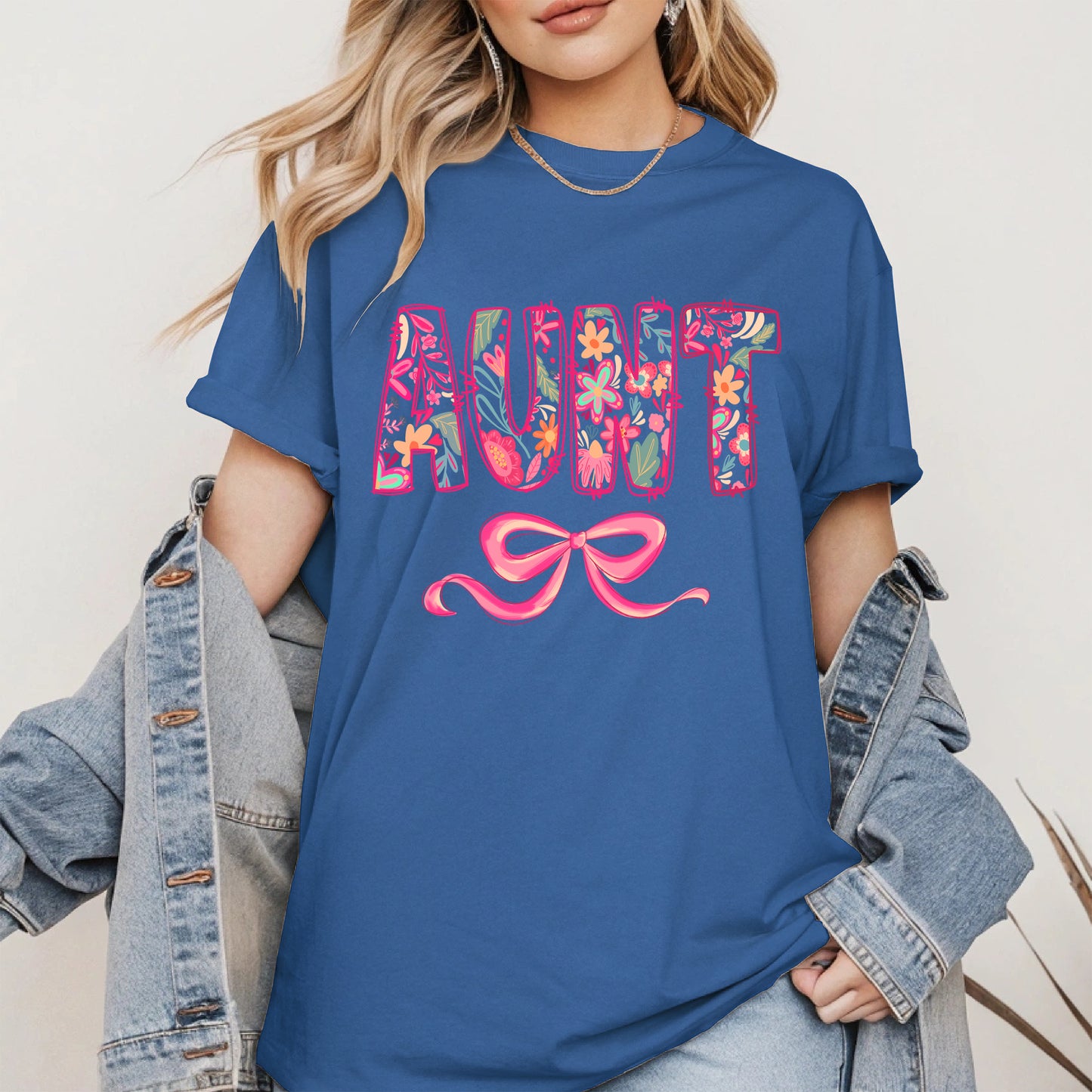 Floral Aunt Shirt Gift Tee Hoodie Sweatshirt for Cool Aunties