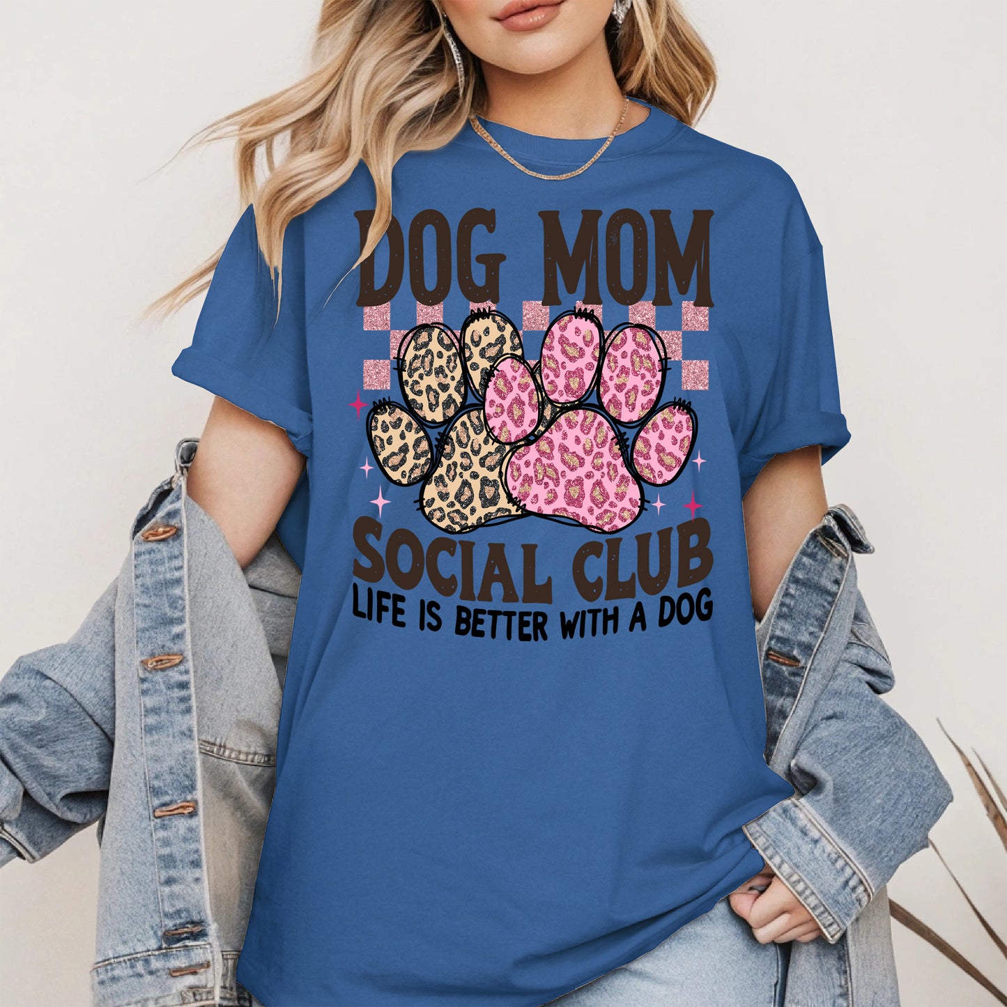 Dog Mom Social Club Shirt Hoodie Sweatshirt Gift for Pet Moms