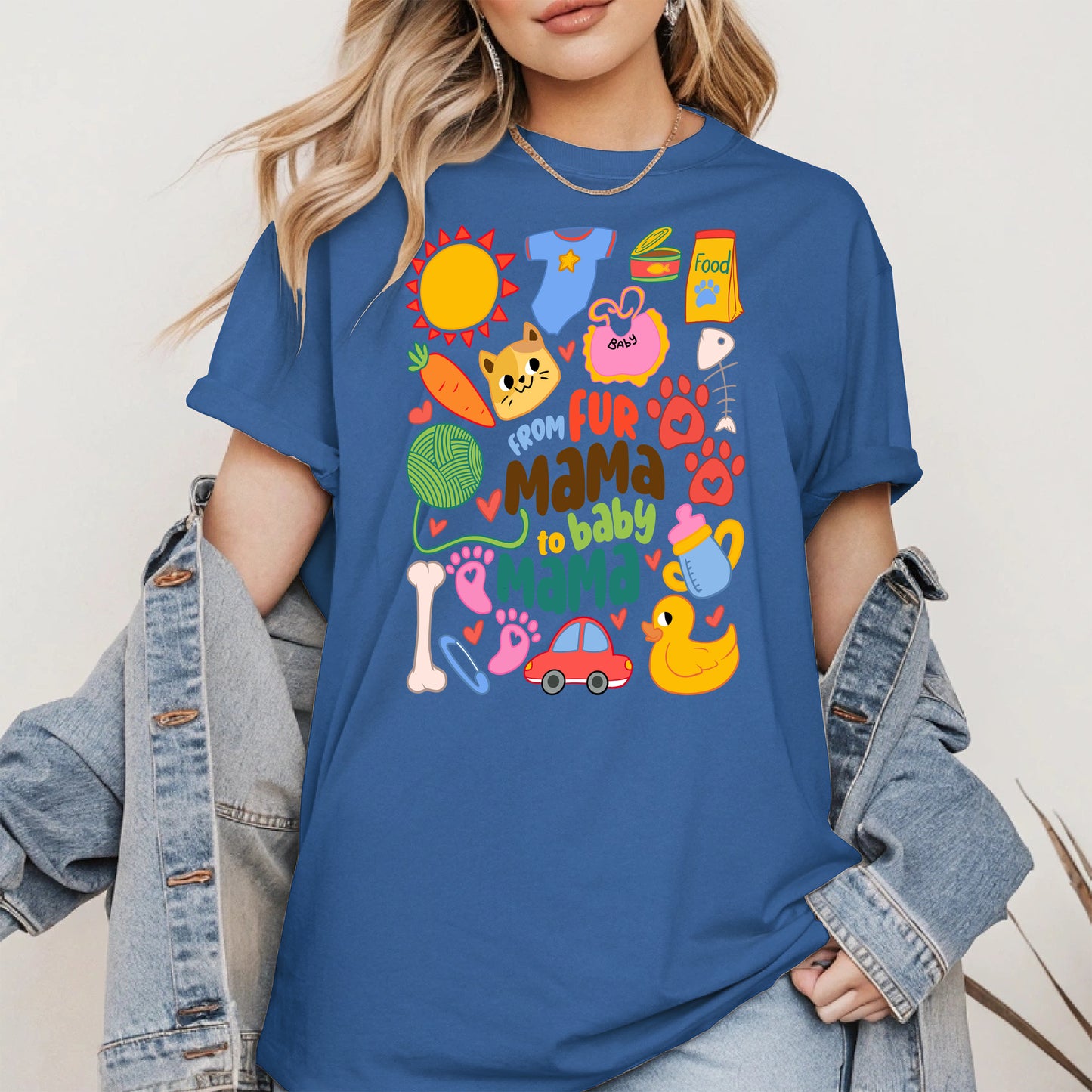 From Fur Mama to Baby Mama Shirt Hoodie Sweatshirt Gift