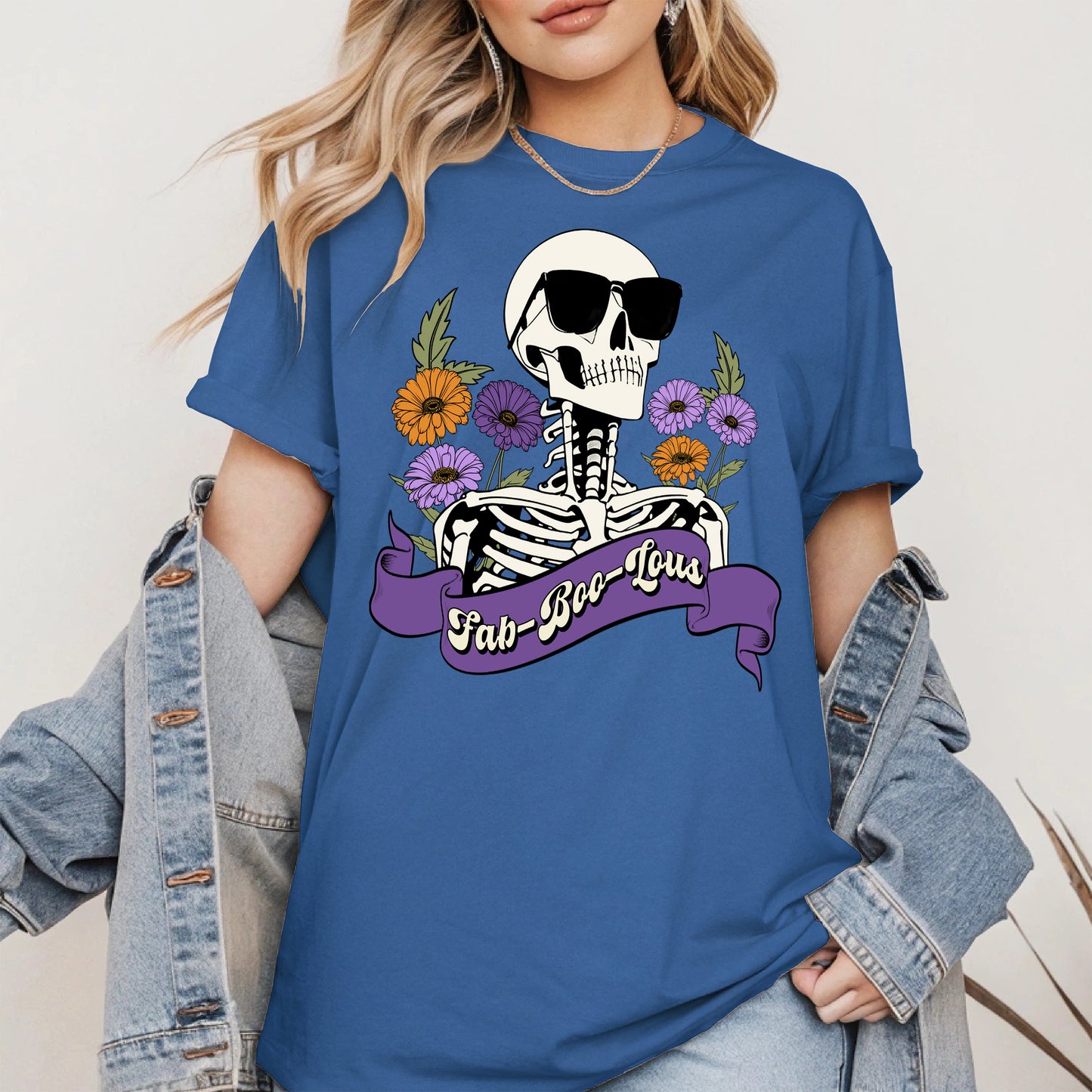 Fab-Boo-Lous Skeleton Halloween Shirt