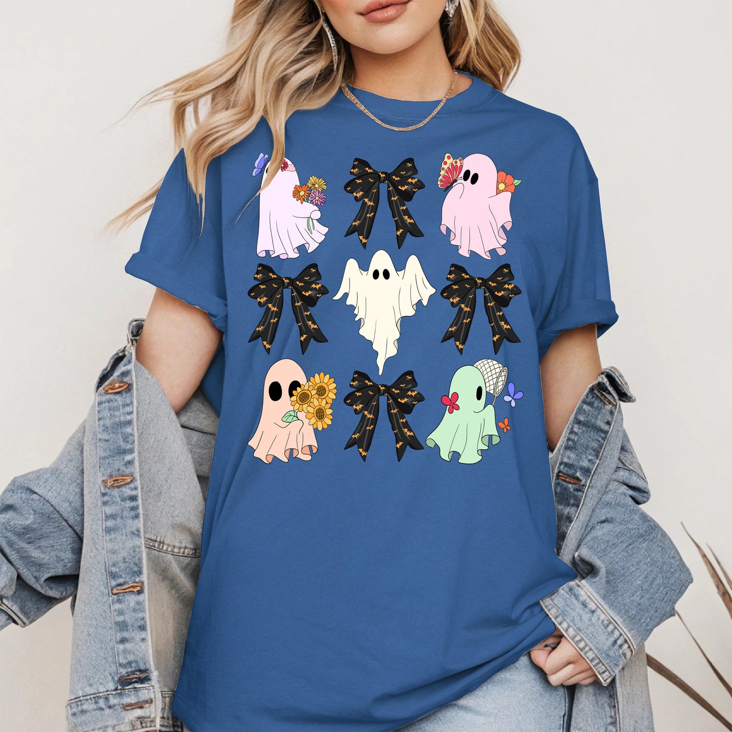 Cute Ghost and Bow Halloween Shirt