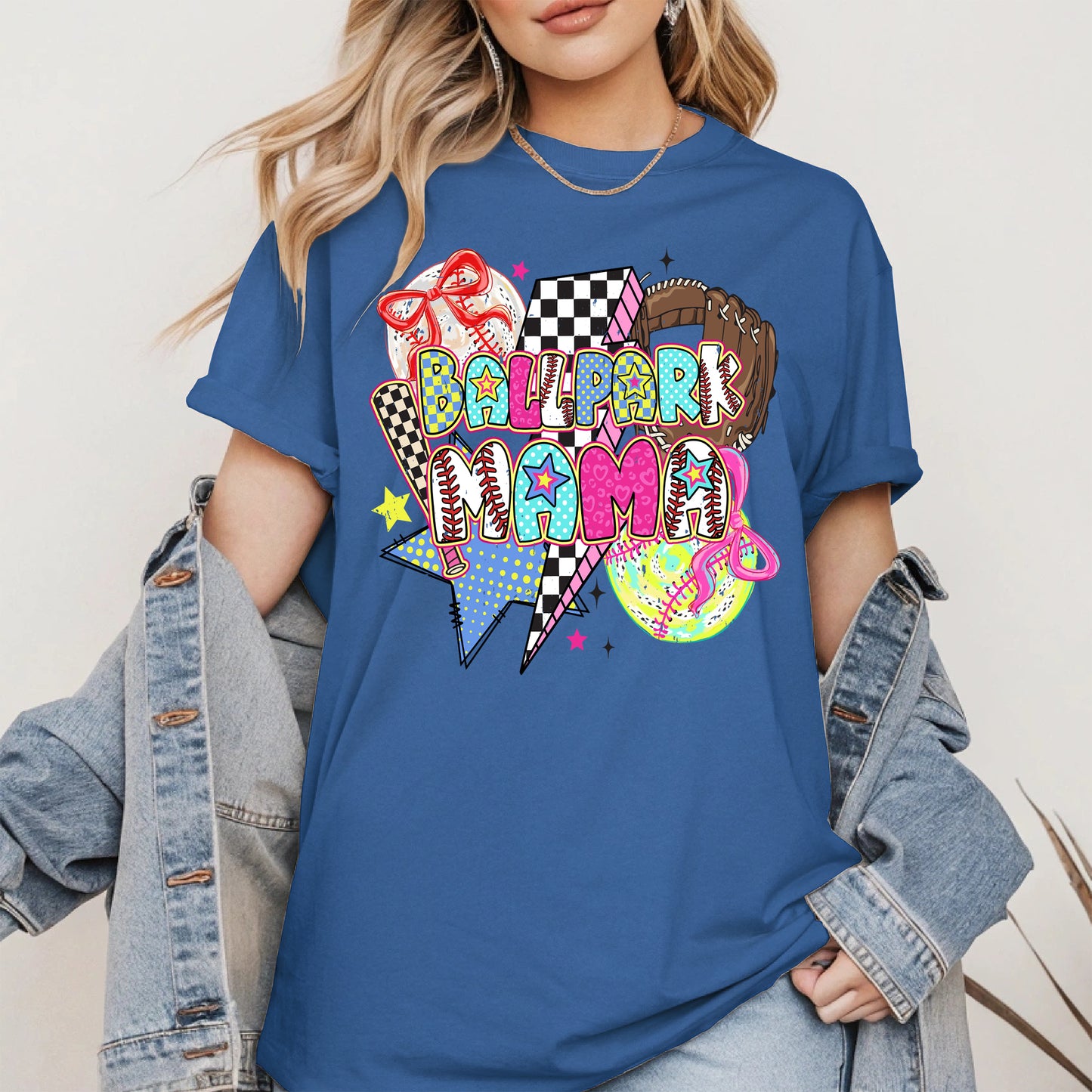 Ballpark Mama Shirt Sport Tee Hoodie Sweatshirt Gift for Baseball Moms