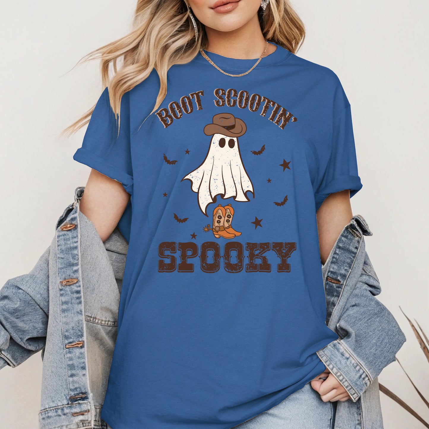 Boot Scootin Spooky Ghost Tee