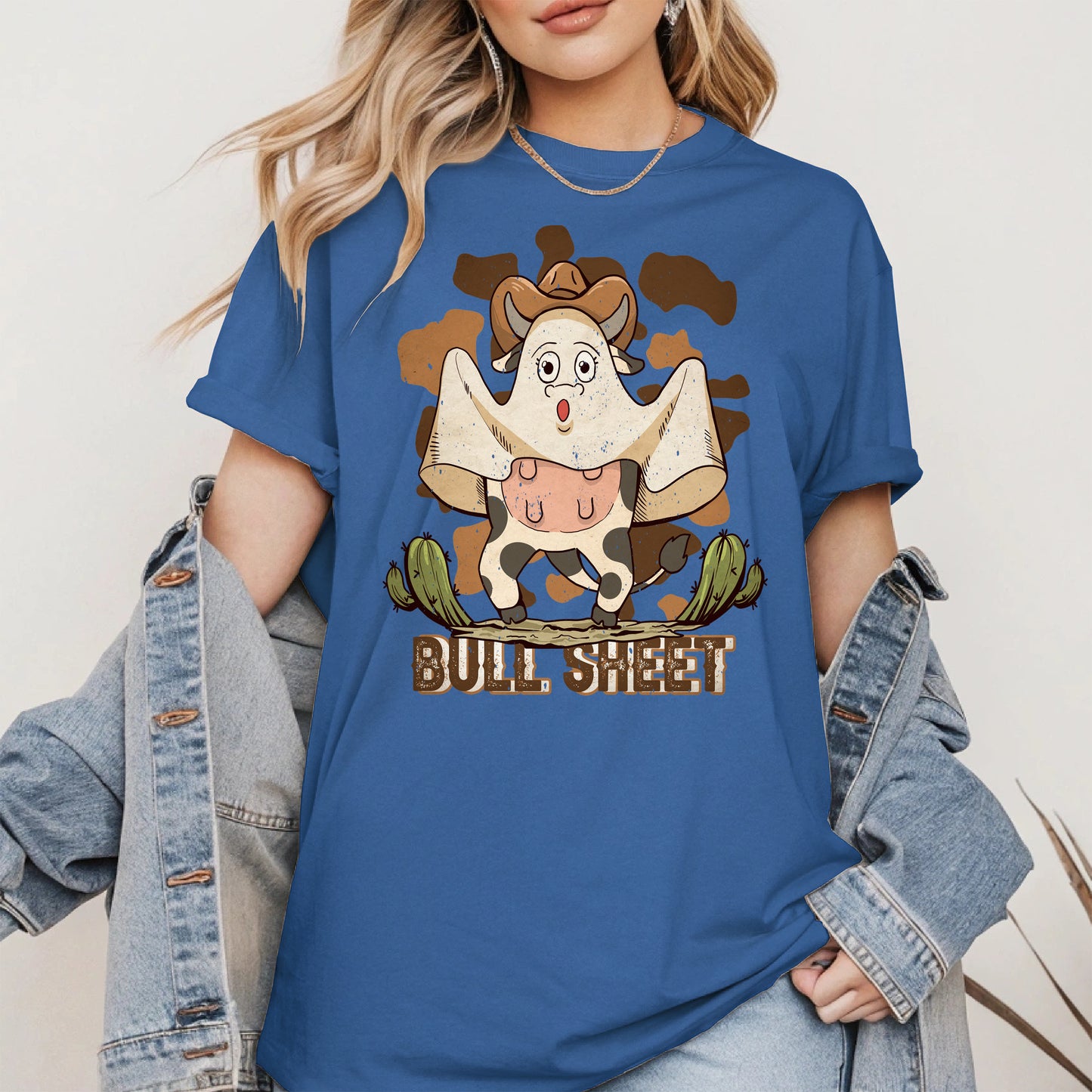 Bull Sheet Funny Ghost Cow Tee