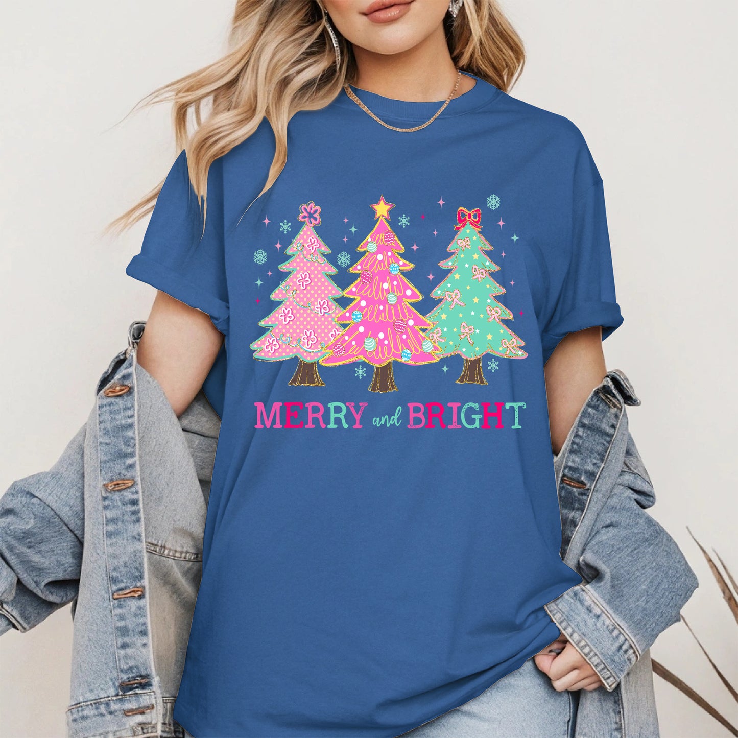 Merry and Bright Christmas Tree Shirt