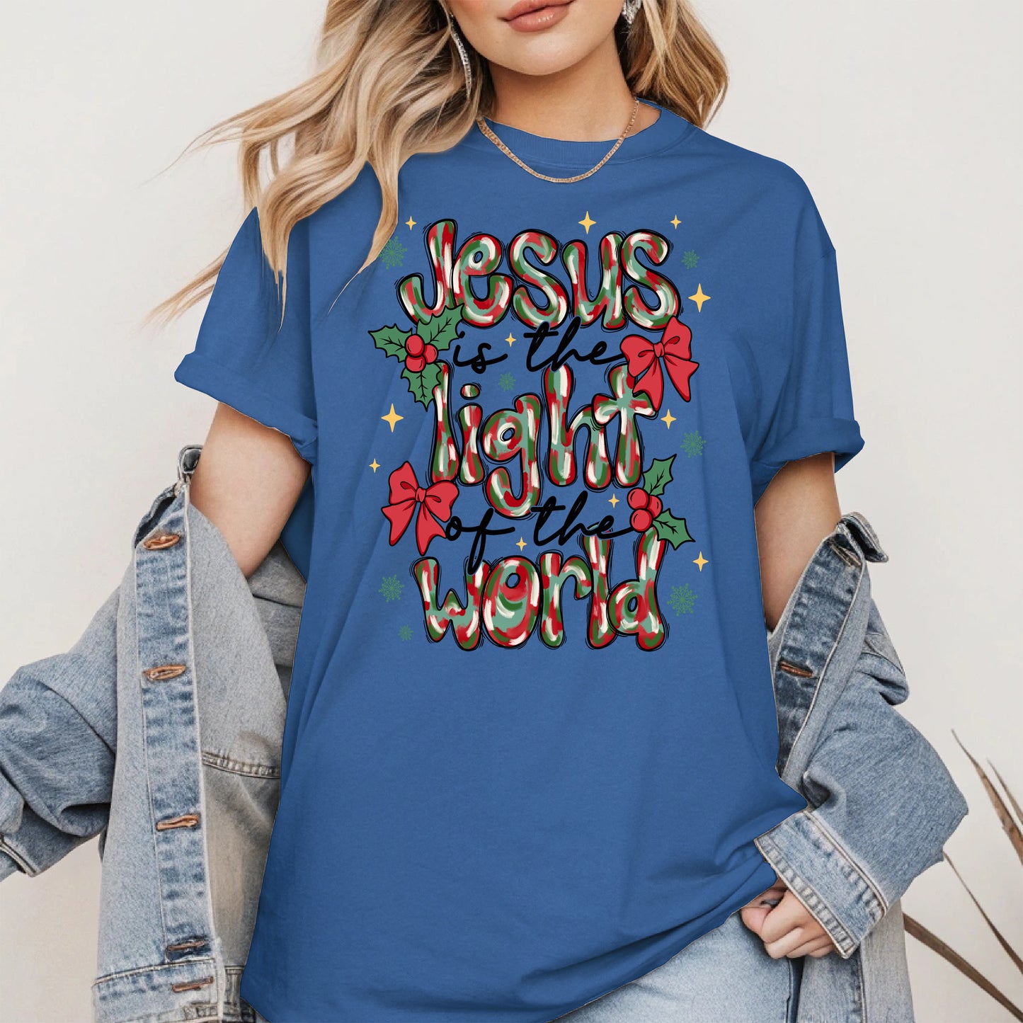 Jesus Light of the World Christmas Shirt