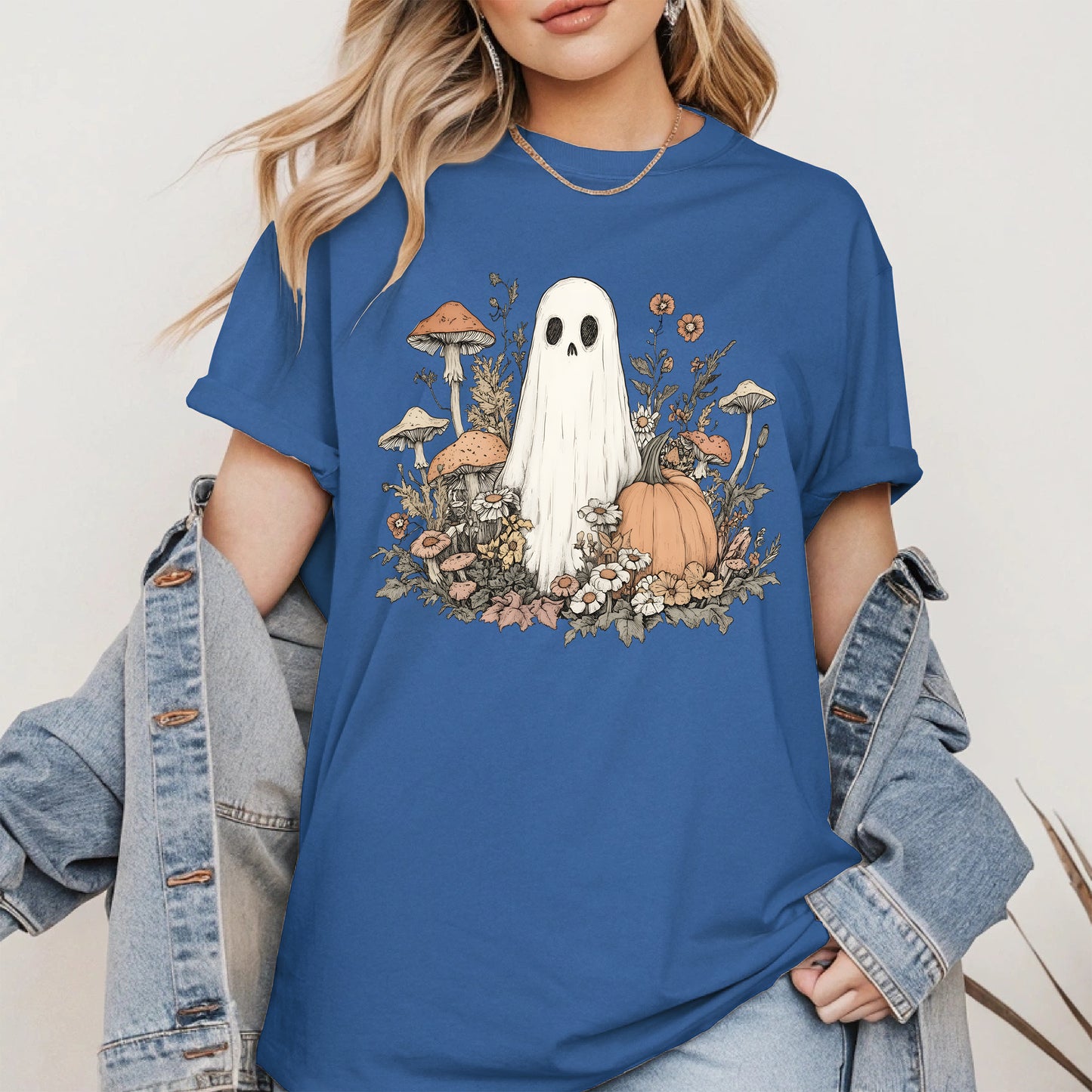 Retro Floral Ghost halloween shirt