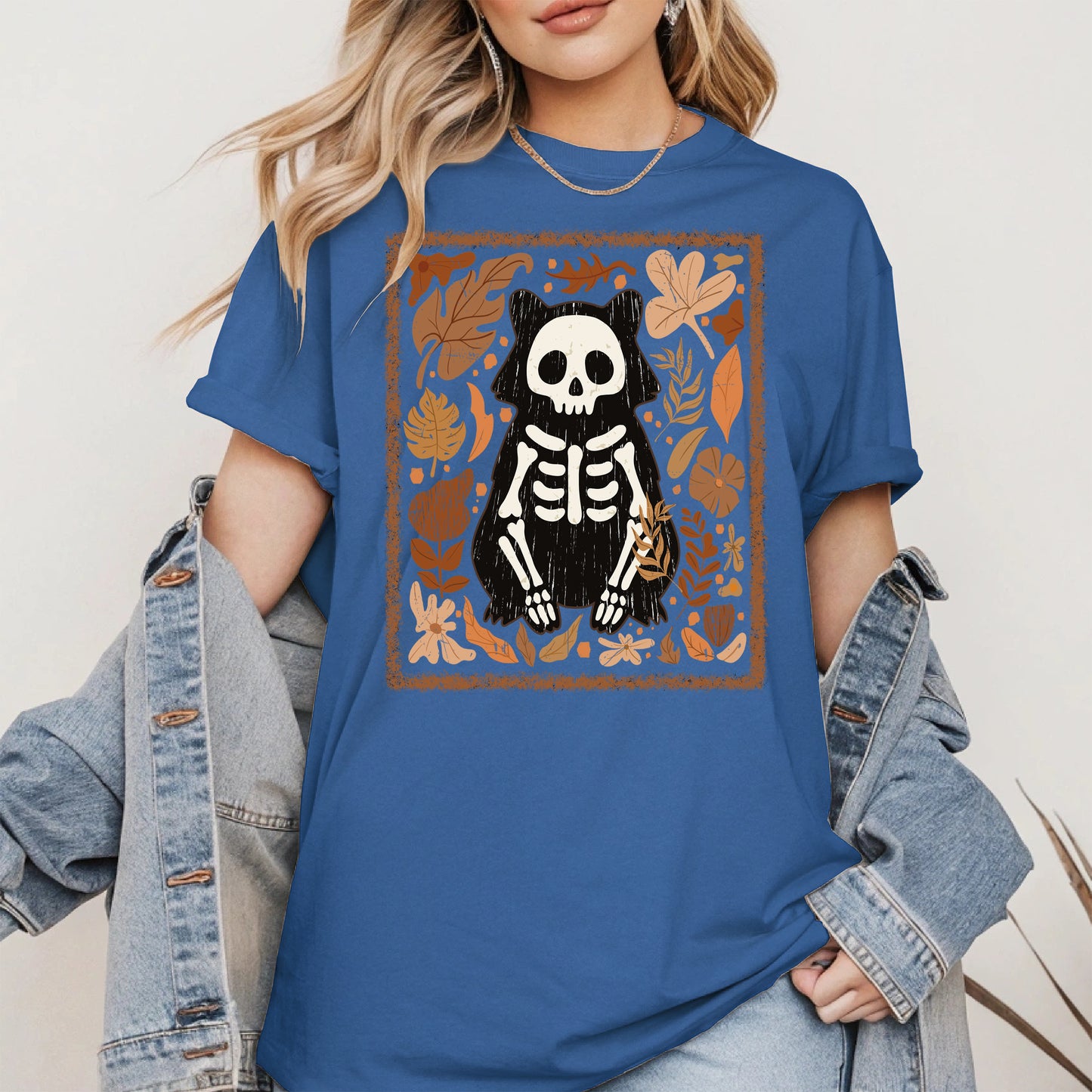 Halloween raccoon floral halloween shirt