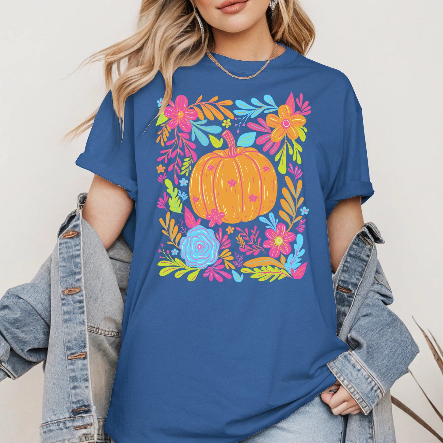 Neon Pumpkin halloween shirt