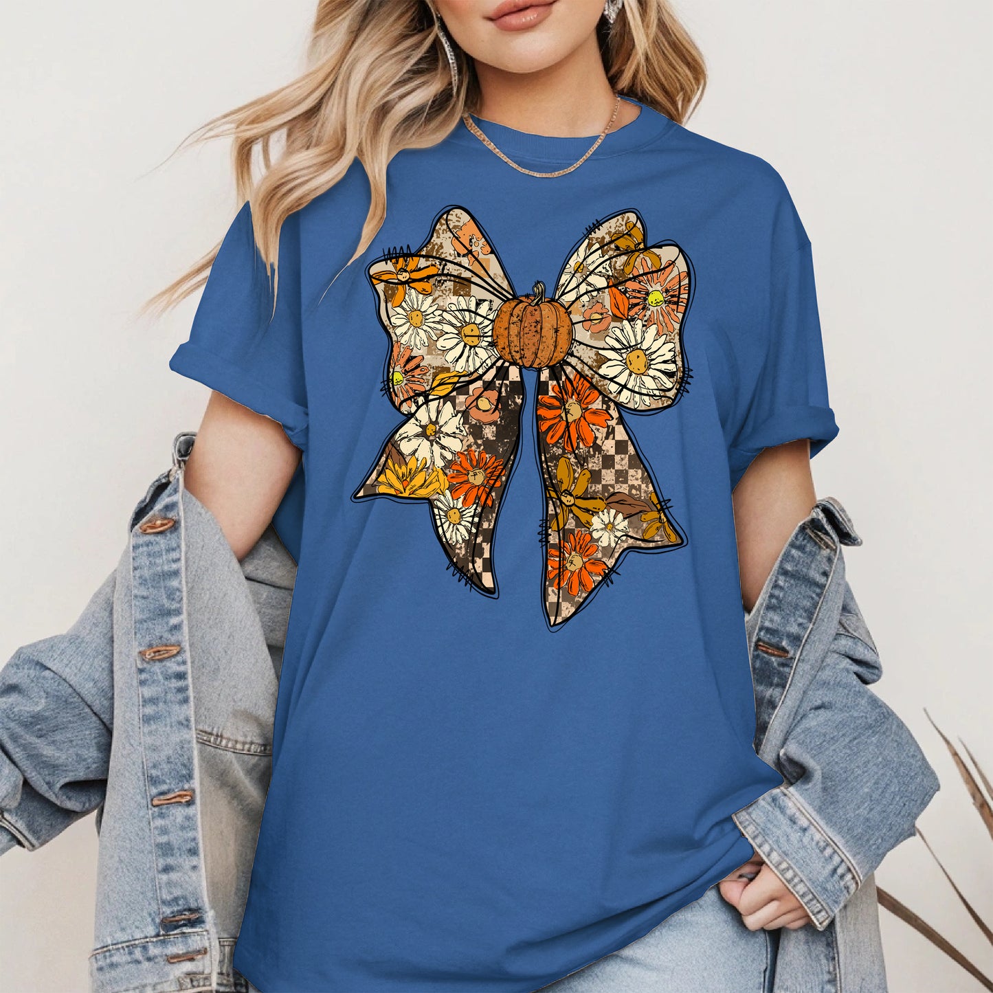 Floral Halloween Coquette Bow shirt