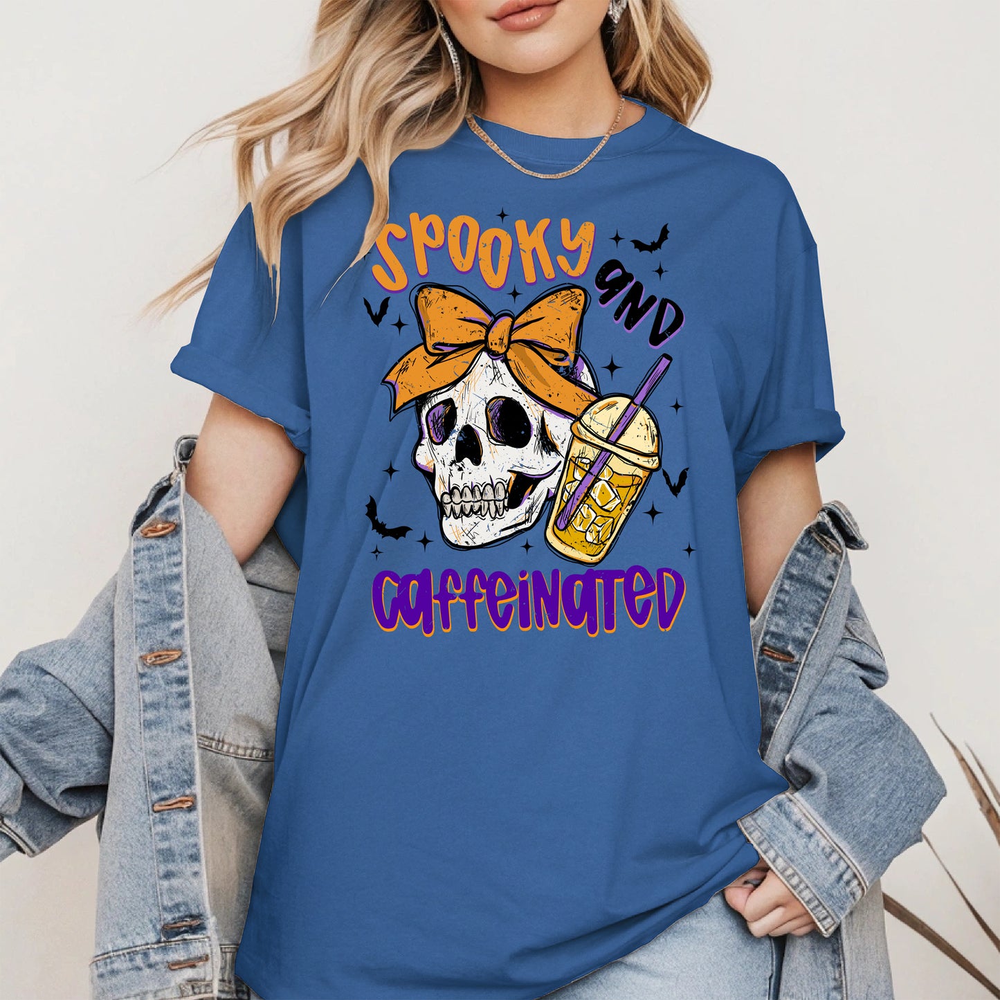 Spooky and Caffeinated halloween shirt