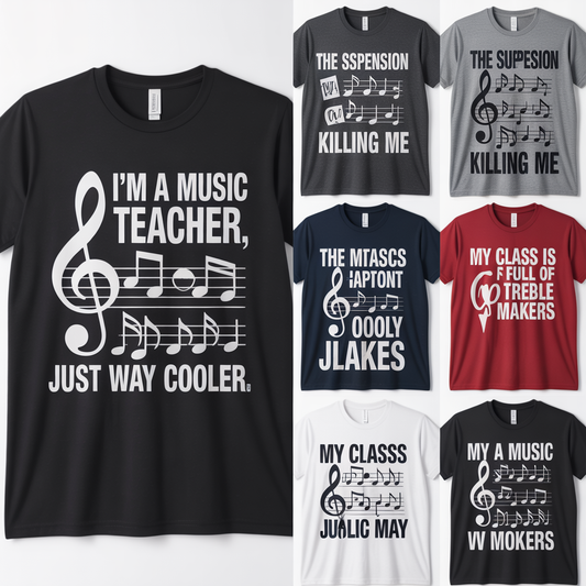 Funny Music Teacher Shirts: A Symphony of Style and Humor