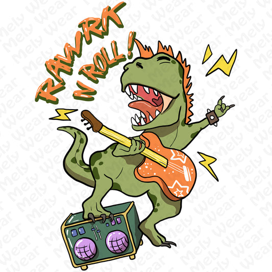 Rawrk N Roll Dinosaur Shirt