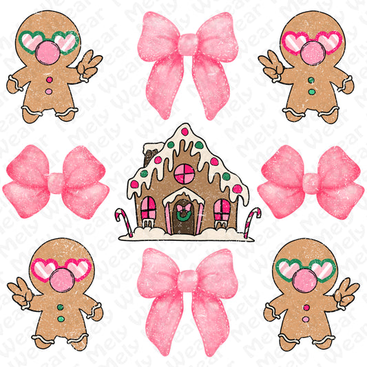 Checkered Gingerbread Cute Christmas Shirt