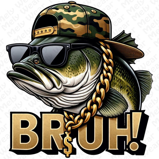 Funny Bass Fish Bruh Shirt Hoodie Sweatshirt
