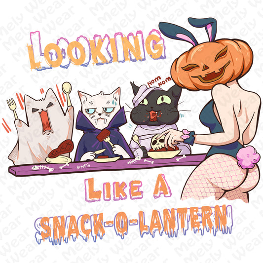 Snack-O-Lantern Halloween Cat Tee