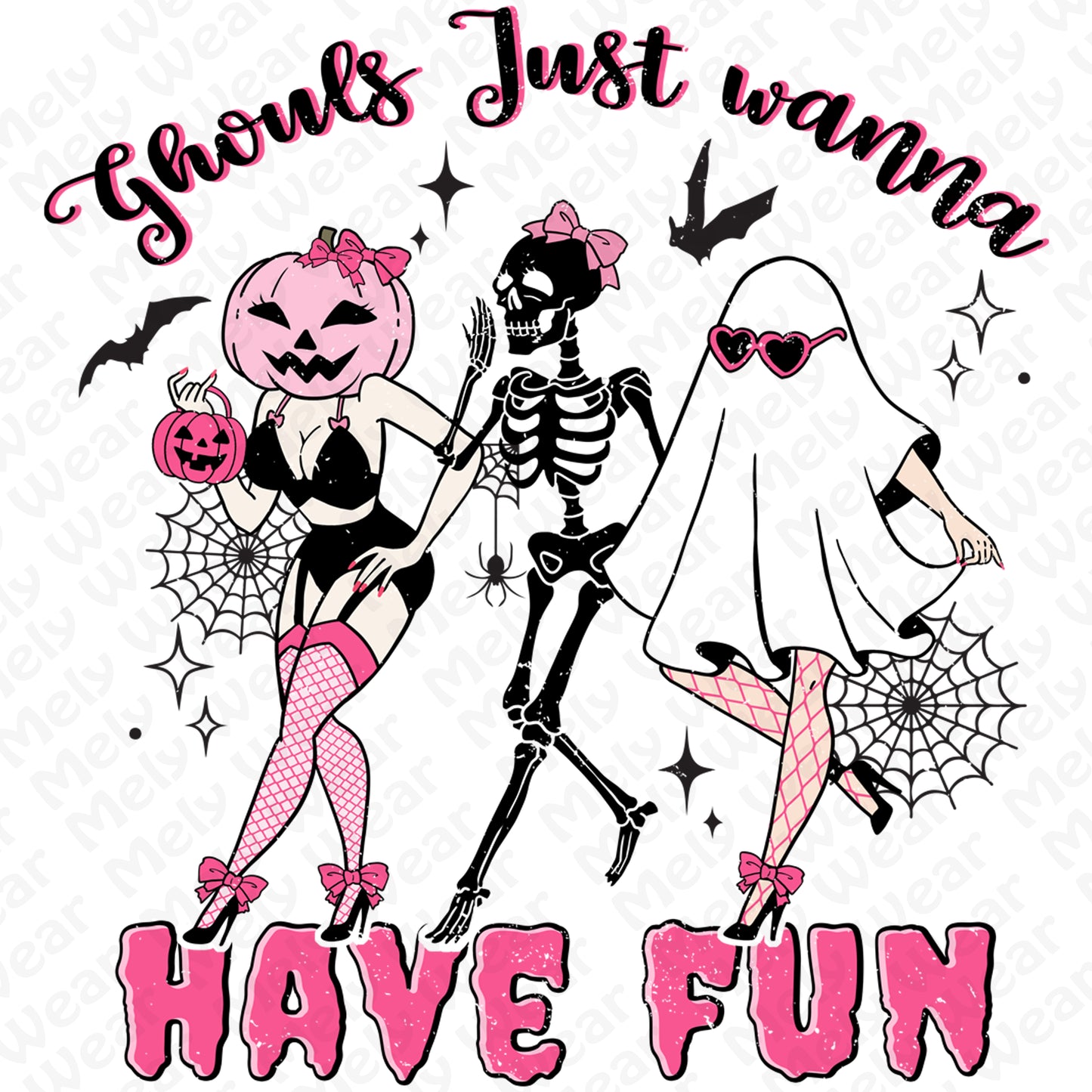 Ghouls Just Wanna Have Fun Halloween Pinup Design