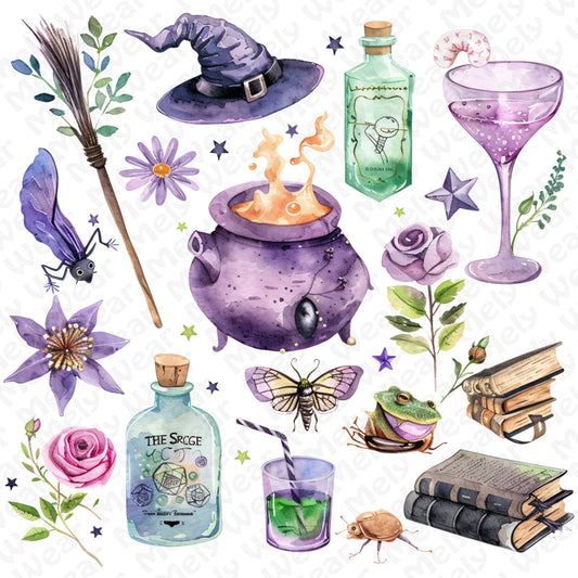 Witchy Vibes Watercolor Potion Tee