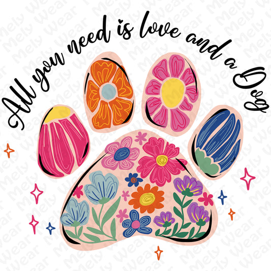 Floral Paw Print Shirt Hoodie Sweatshirt Gift for Pet Moms
