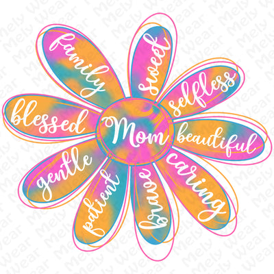 Colorful Flower Mom Shirt Hoodie Sweatshirt Gift for Mothers