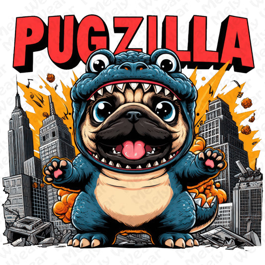 Pugzilla Funny Dog Shirt Hoodie Sweatshirt