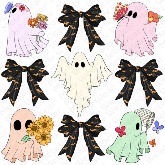 Cute Ghost and Bow Halloween Shirt