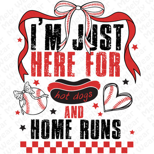 Here For Hot Dogs Baseball Shirt Sport Tee Hoodie Sweatshirt