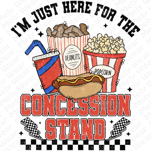 Concession Stand Sport Shirt Hoodie Sweatshirt with Snack Bar Design