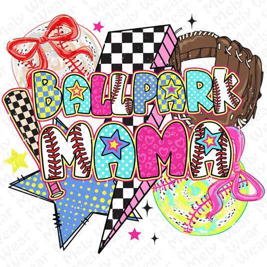 Ballpark Mama Shirt Sport Tee Hoodie Sweatshirt Gift for Baseball Moms