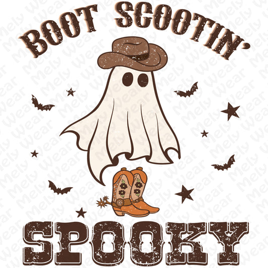Boot Scootin Spooky Ghost Tee