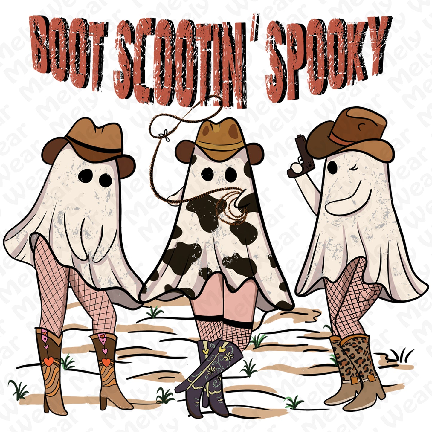 Boot Scootin' Spooky Cowgirl Halloween Tee