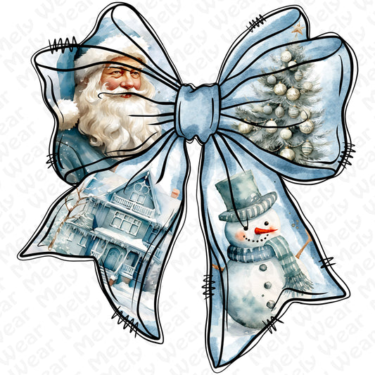 Snowman Coquette Christmas Bow Shirt