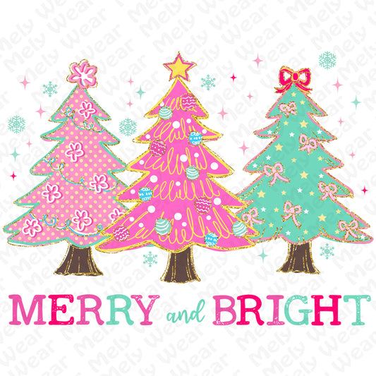 Merry and Bright Christmas Tree Shirt