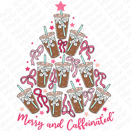 Merry and Caffeinated Christmas Shirt