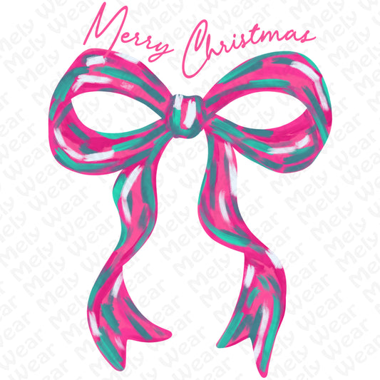 Merry Christmas Coquette Bow Shirt