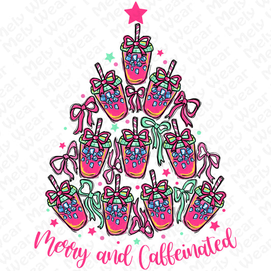 Merry and Caffeinated Christmas Shirt