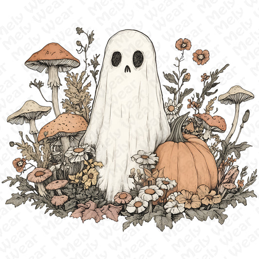 Retro Floral Ghost halloween shirt