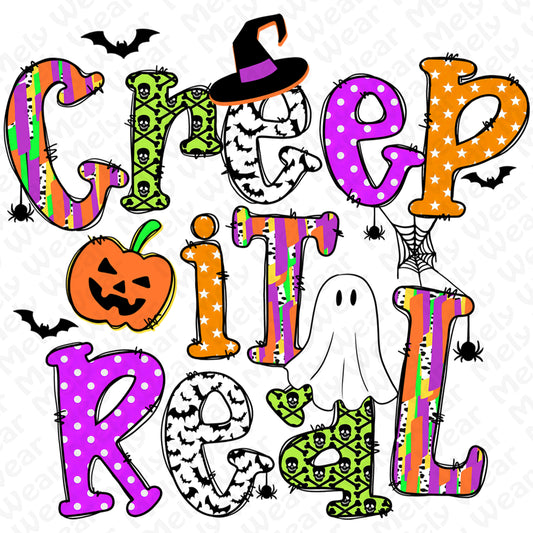 Creep It Real Doodle halloween shirt