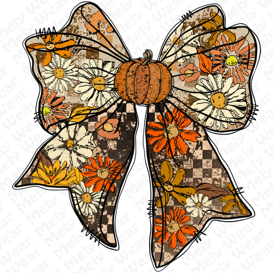 Floral Halloween Coquette Bow shirt
