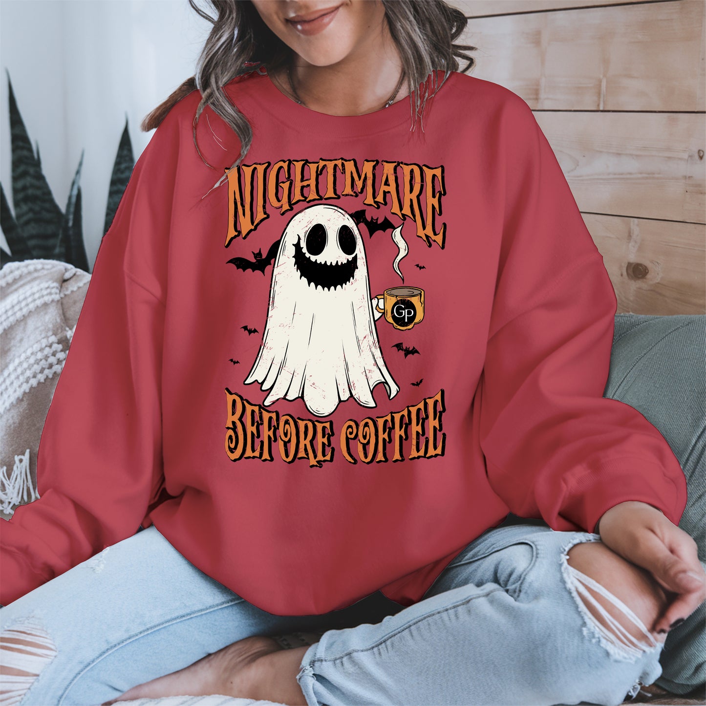 Funny Halloween Ghost Tee for Coffee Shirt