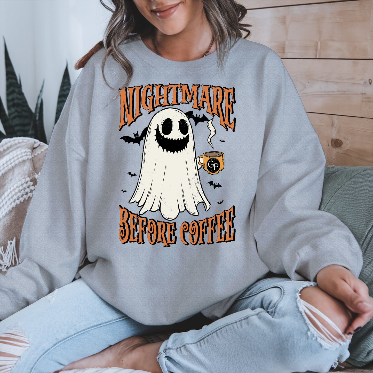 Funny Halloween Ghost Tee for Coffee Shirt