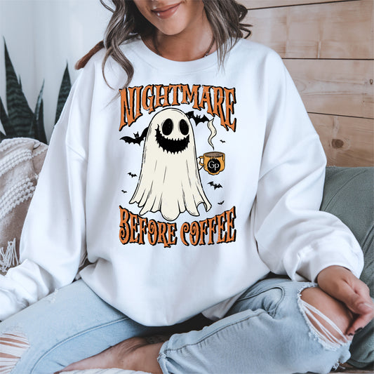 Funny Halloween Ghost Tee for Coffee Shirt