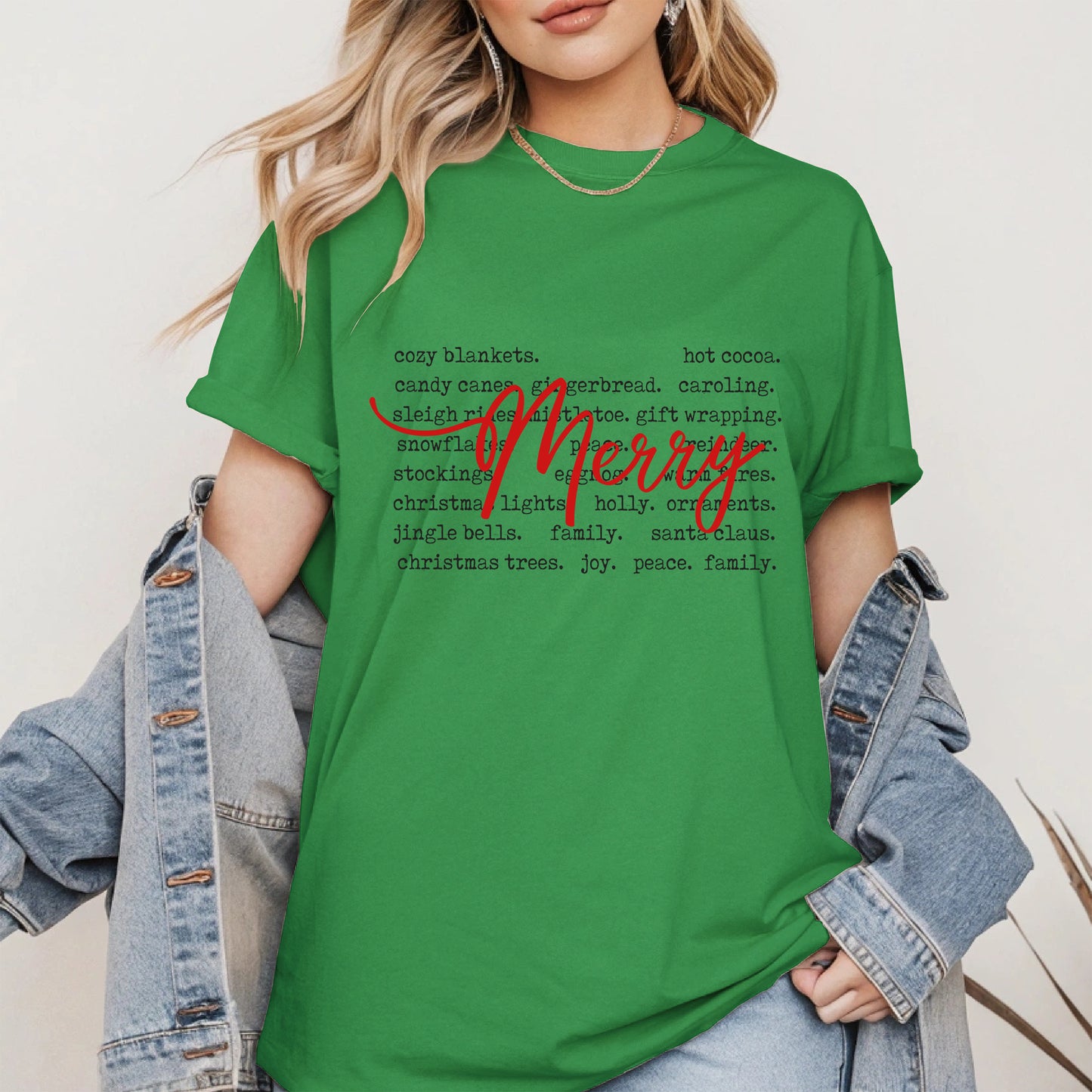 Merry Christmas Typography Shirt Hoodie