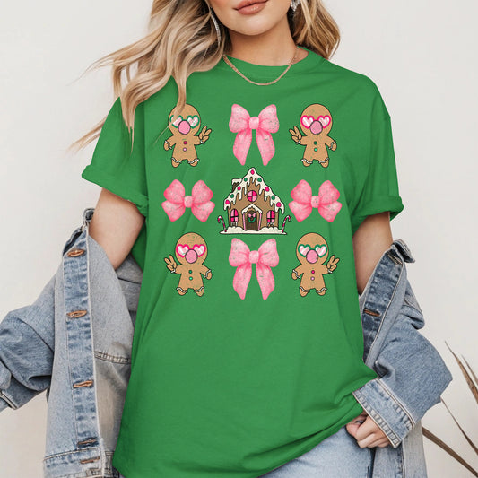 Checkered Gingerbread Cute Christmas Shirt