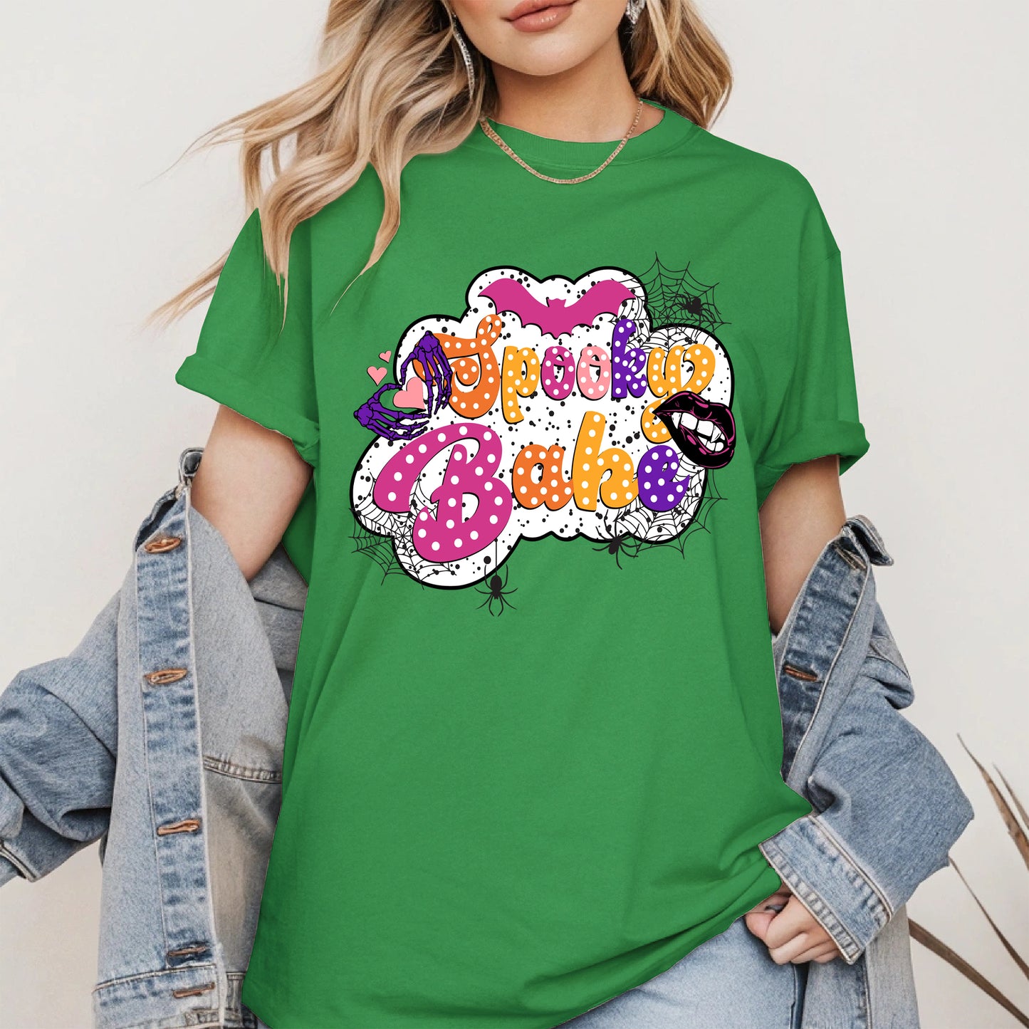Spooky Babe Halloween Shirt Cute Gothic Retro Tee